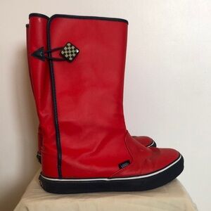 Ruby - Retro Red Vans Rain Boots 👠